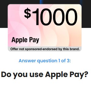 Apple Pay 1000 USD